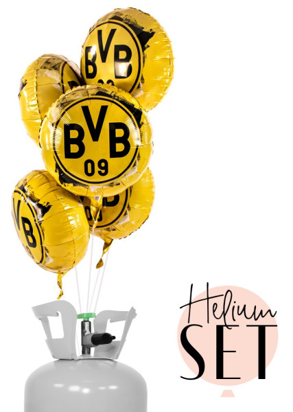 Borussia Dortmund Ballonbouquet-Set mit Heliumbehälter