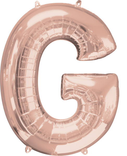 Palloncino lamina con lettere G oro rosa 81 cm