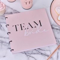 Libro de invitados rosa y negro Team Bride