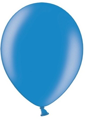 10 Partystar metallic Ballons royalblau 27cm