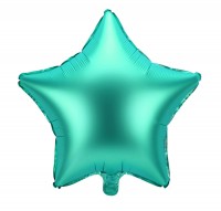 Palloncino stella verde metallico 48 cm