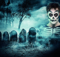 Voorvertoning: Halloween make-up ingesteld skelet Scary Horror