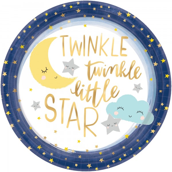 8 assiettes Twinkle Little Star 27cm