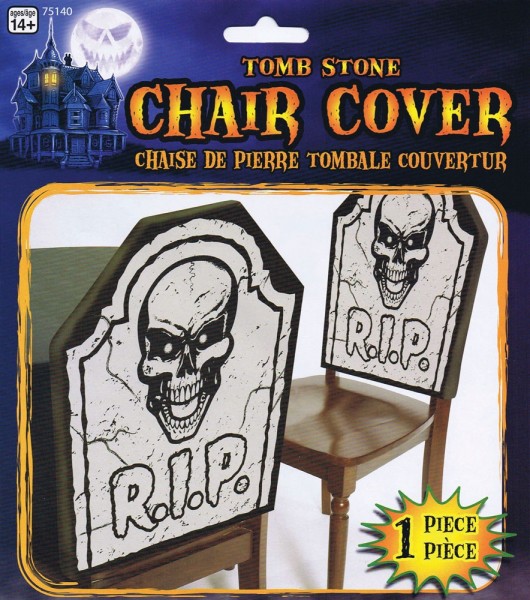 Gravestone Halloween party chair cover