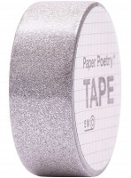 Silber Glitzer Washi Tape 5m