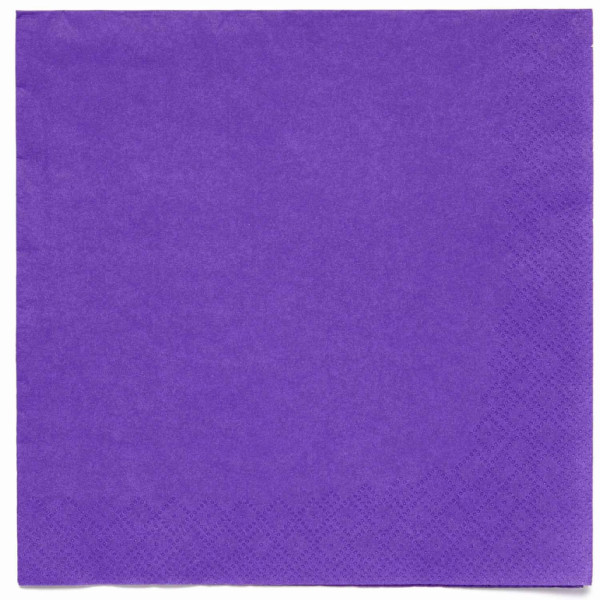 20 purple eco napkins 33cm
