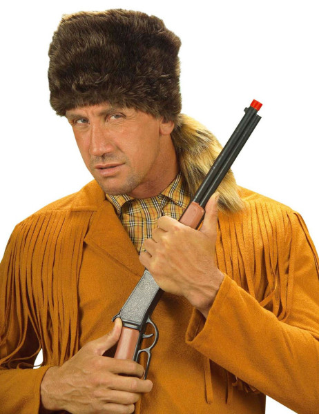 Brown fur look hunter's hat