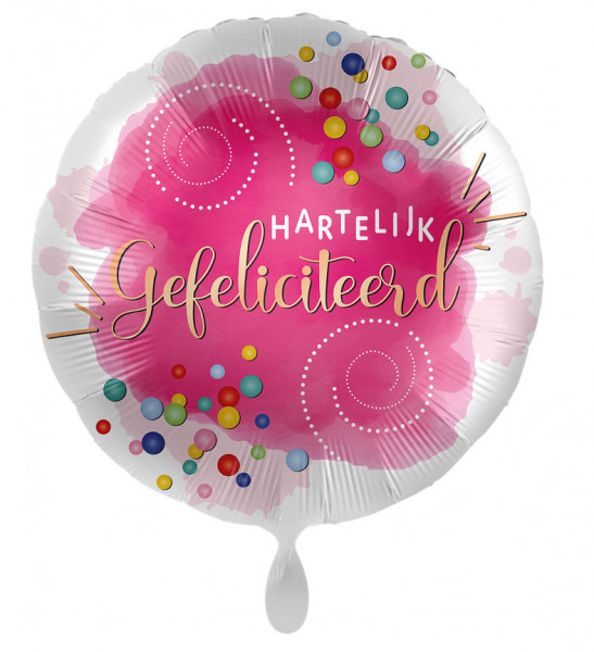 Pink Birthday Wishes Folienballon NL 43cm