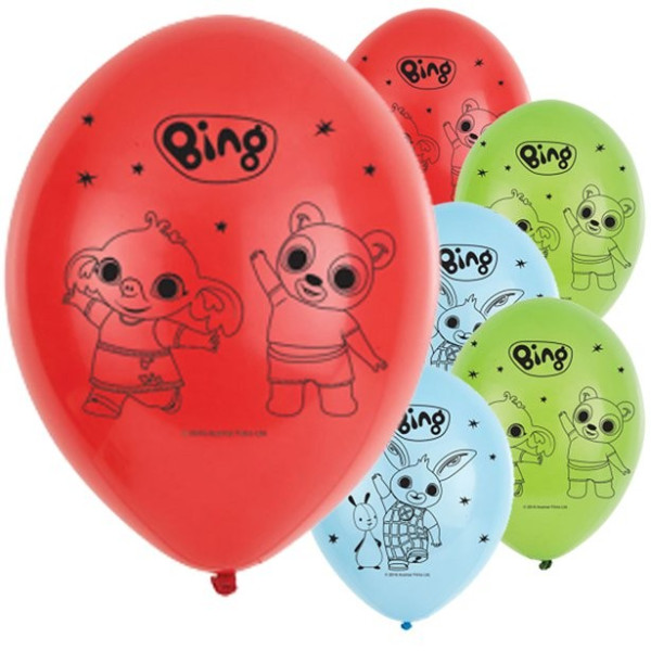 6 kolorowych balonów lateksowych Bing 28cm