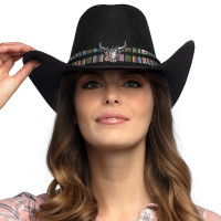 Anteprima: Cappello western per adulto nero