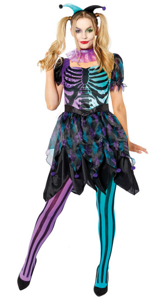 Creepy Harlequin costume for girls
