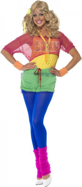 Sporty colorful aerobics costume