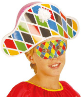 Preview: Harlequin clowns eye mask for kids