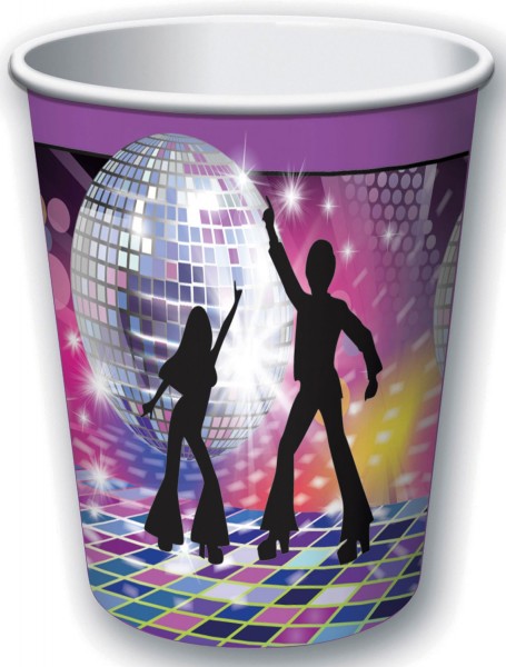 8 bicchieri di carta Disco Dance