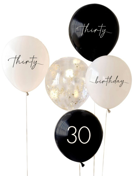 5 Elegante 30ter Geburtstag Ballons