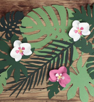 Preview: 21 tropical palm leaves in 7 shapes