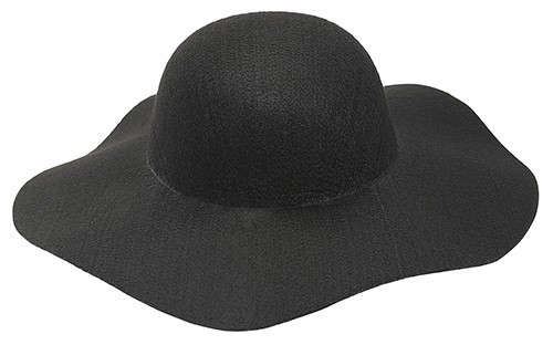 Zwarte floppy hoed Desiree