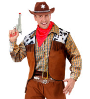 Pistolet kowbojski western w kolorze szarym
