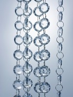 Preview: Crystal bead hanger transparent 1m