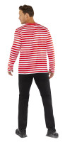 Preview: Striped shirt for men with red and white stripes