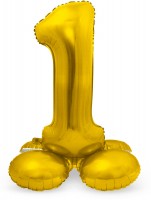 Zahl 1 Ballon gold 72cm