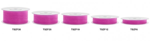 Chiffon gift ribbon in pink 12mm x 25m 2