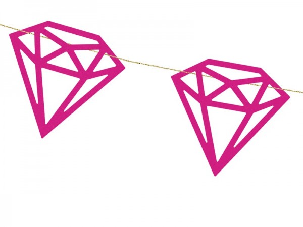 Guirnalda de diamantes rosas 10cm x 1m 2