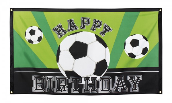 Banner happy birthday soccer party