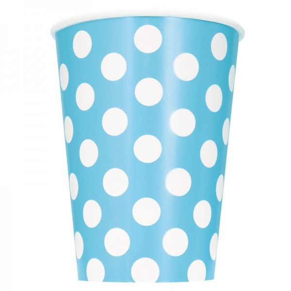 6 Party Paper Cup Tiana Light Blue 354ml