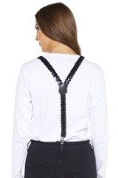 Preview: Black sequin suspenders for adults