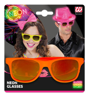 Vorschau: 80er Jahre Brille neon orange