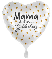 Mama Goldschatz Ballon Feuille Coeur 43cm