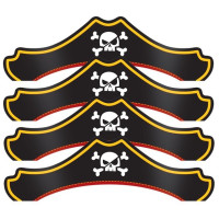 8 Piraten Crew Partyhüte