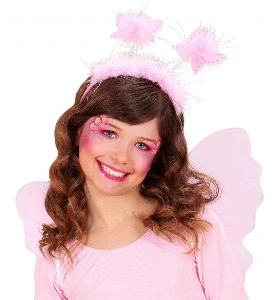 Opaska na włosy z różowym brokatem 3