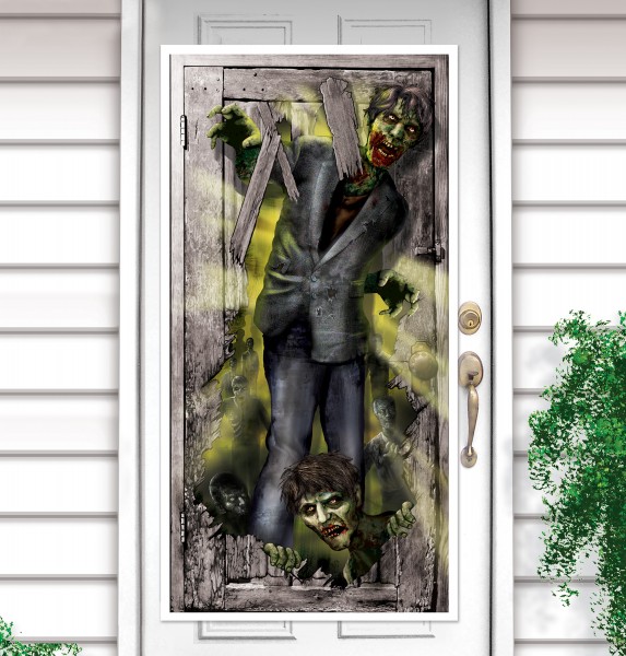 Affiche de porte Zombie Town 1.65mx 85cm