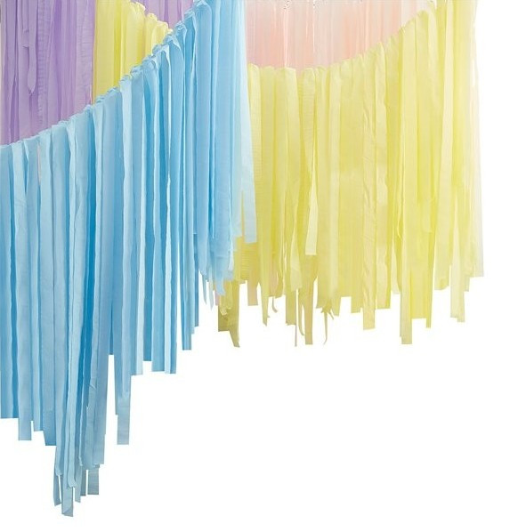 Colorful mix and match streamers hangers