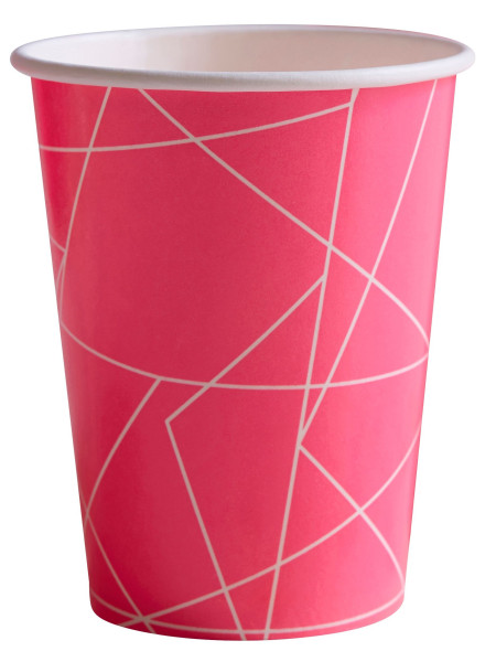 8 vasos de papel Neon Festival 250ml