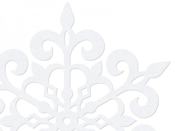 10 copos de nieve de papel blanco Lana 13cm 2
