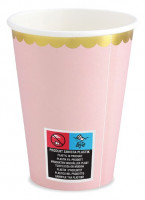 Preview: 6 Candy Party paper cups light pink 220ml