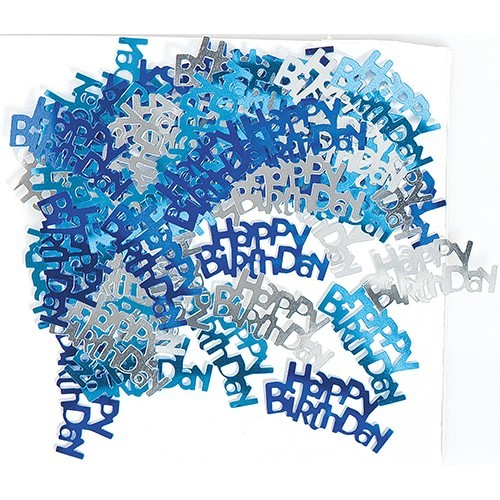 Happy Blue Sparkling Birthday espolvorear decoración 14g