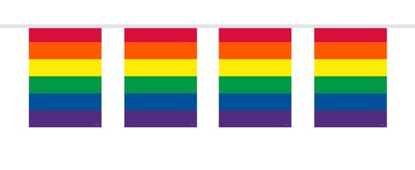 Guirnalda de banderas arcoíris 10m