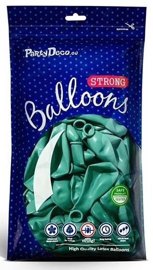 20 metalowych balonów Partystar zielone 30cm 2