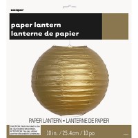 Vorschau: Lampion Laterne Partynight Gold 25cm