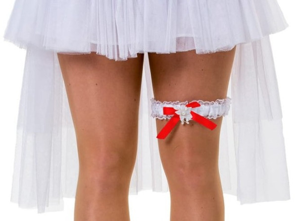 Bride's garter in white
