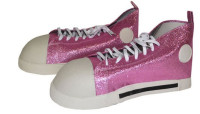 Zapatilla rosa XXL payasos glitter