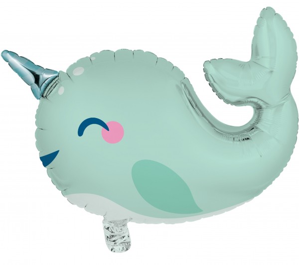 Narwhal party foil balloon 70cm