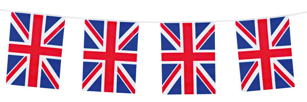 Britische Flaggen Girlande 10m