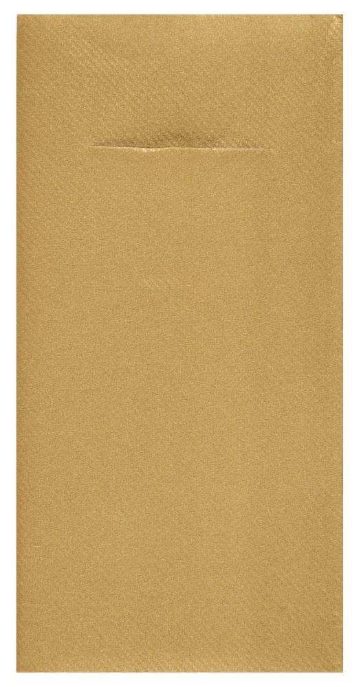 12 goldene Bestecktuch-Servietten 40cm