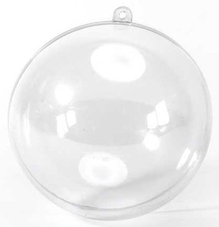 5 boules en plastique transparent 10cm