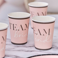 Preview: XX Pink-Black Team Bride paper cups XXml